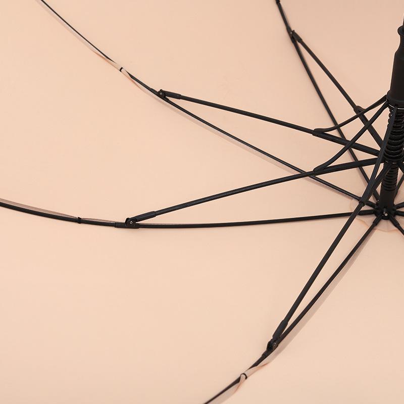 New 8-bone automatic solid wood long-handled straight pole umbrella men's business gift umbrella pattern