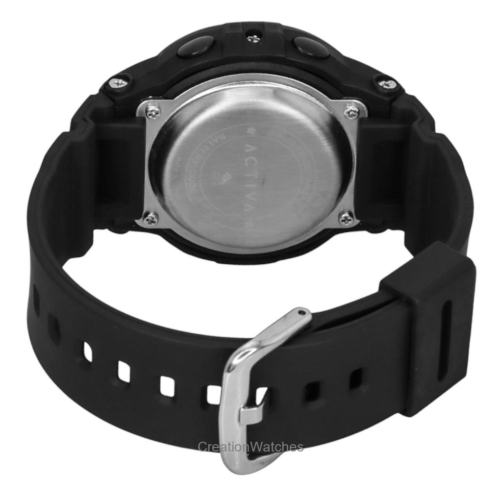 INVICTA Activa Analogique Numérique Bracelet en Polyuréthane Thermoplastique Bleu Cadran Nacre Mouvement Quartz ACW2125-001 Montre Unisexe