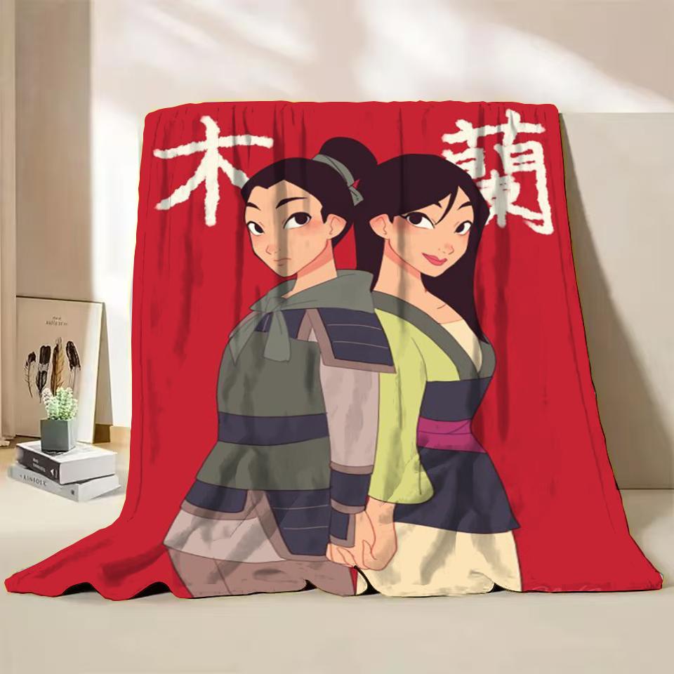 Disney Mulan Flannel Throw Blankets for Bed Sofa Home Bedroom Office Travel Children's Cover Blanket Kids Winter Warm Soft Gifts