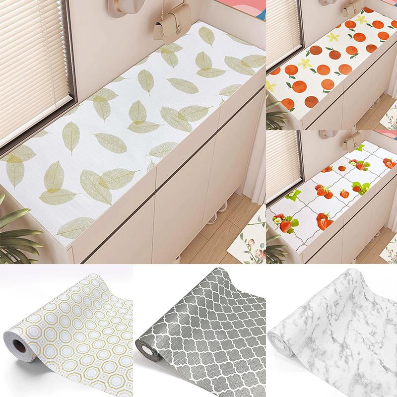 1 Roll Placemats Thickened Dustproof Reusable Drawer Liner Mats Multifunctional Kitchen Table Mat Moisture-proof
