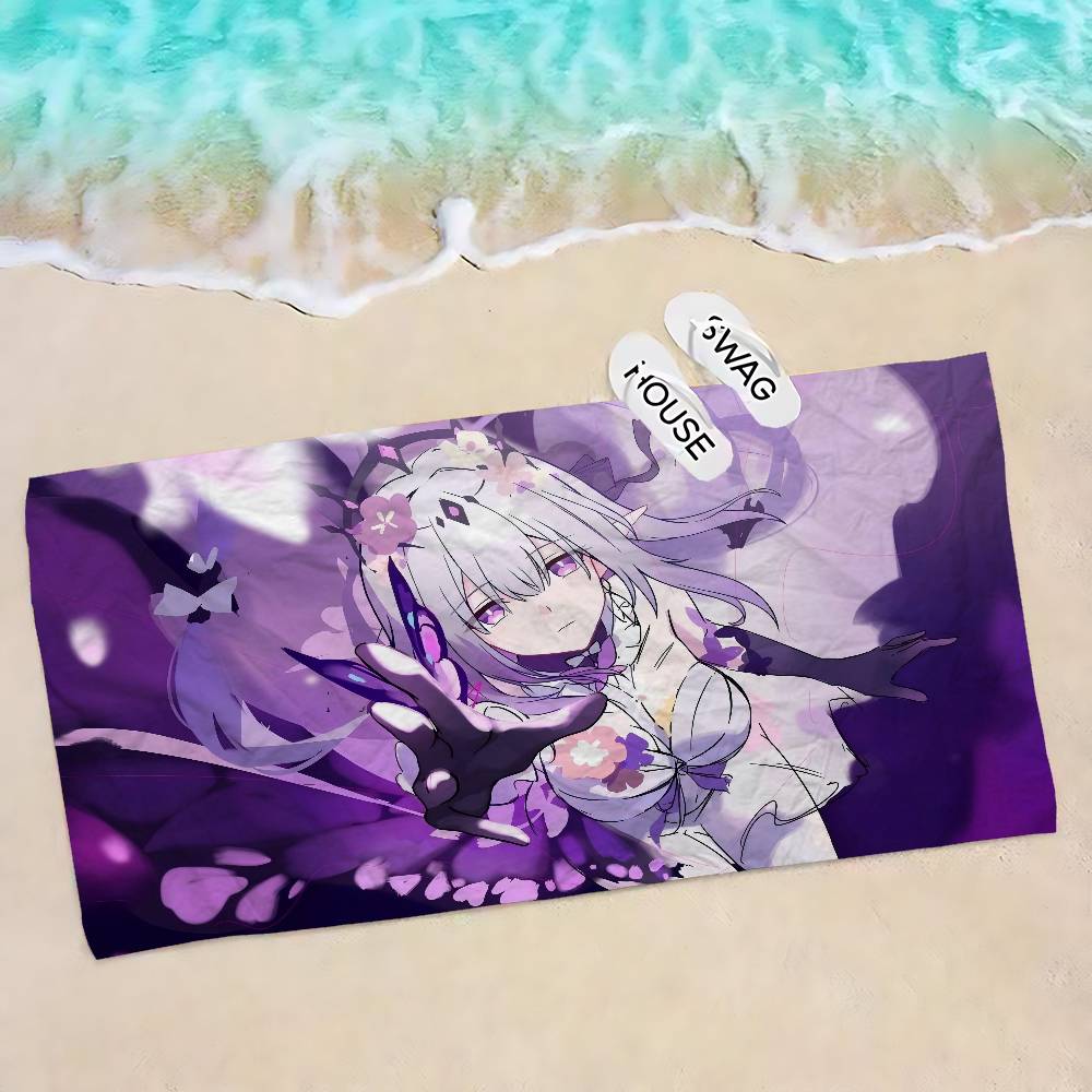 Game Castorice H-Honkai Microfiber Beach Towel Absorbent Quick dry Soft Yoga Swimming Resort Mountain Climbing Towel