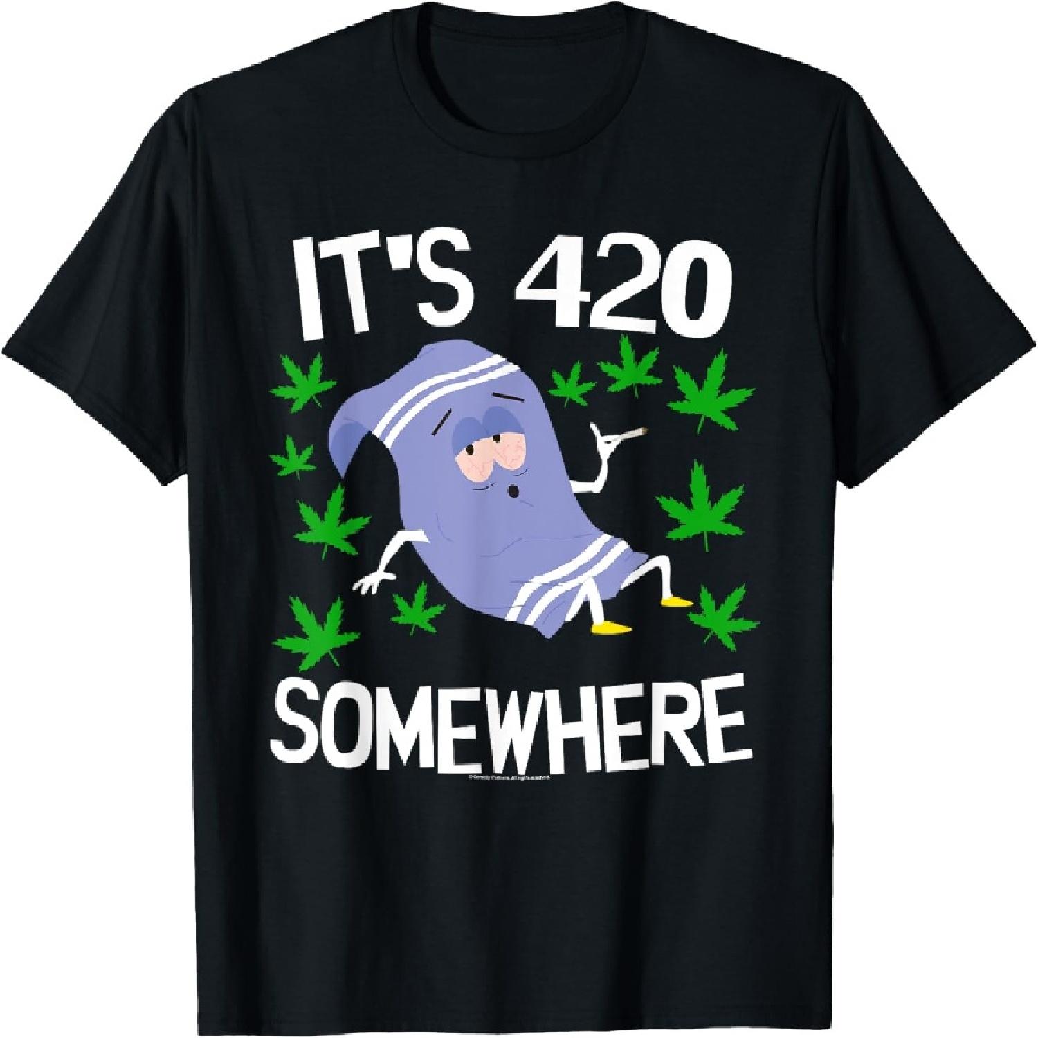 Южный Парк Южный Парк Полотенцевый Человек 4:20 Где-то Футболка XXXXXL разноцветный