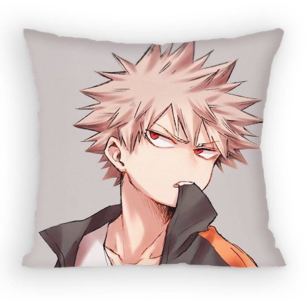 Federa Cuscino Personaggio Anime Cartone Animato Katsuki Bakugo Divano Soggiorno Camera da Letto Testiera Schienale Cuscino Cuscino Quadrato Ora del Sonnellino
