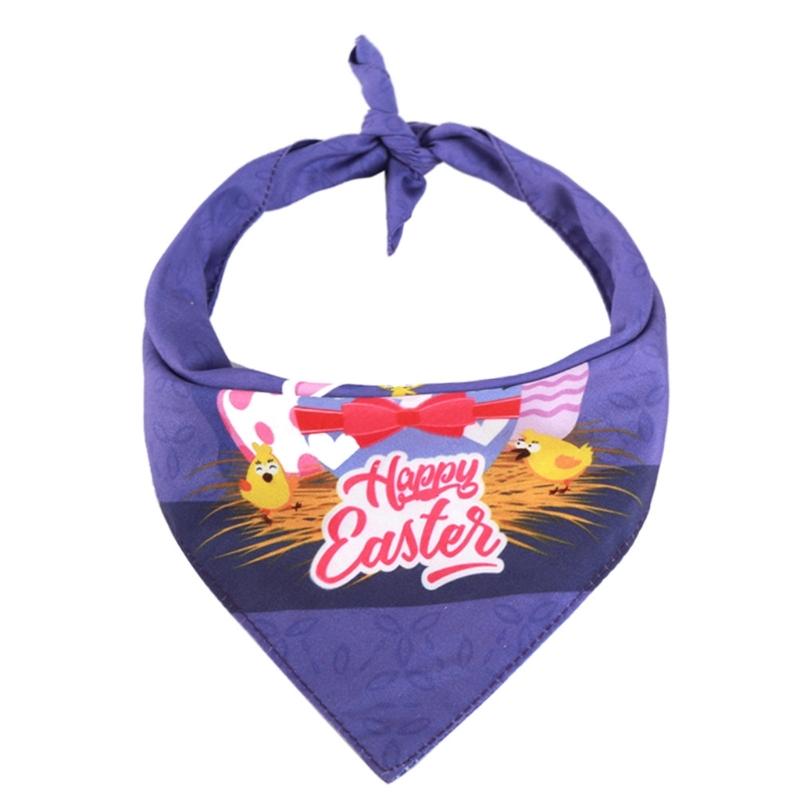 Easter Festival Party Pet Bandana Dogs Easter Costume Neck Scarf Collar Holiday Dress Up Rabbit Printed Pet Cat Bandanas