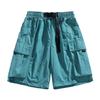 Herren Cargoshorts Entspannte Passform Mehrere Taschen Fünf-Punkt-Länge Elastischer Bund Outdoor Utility-Shorts