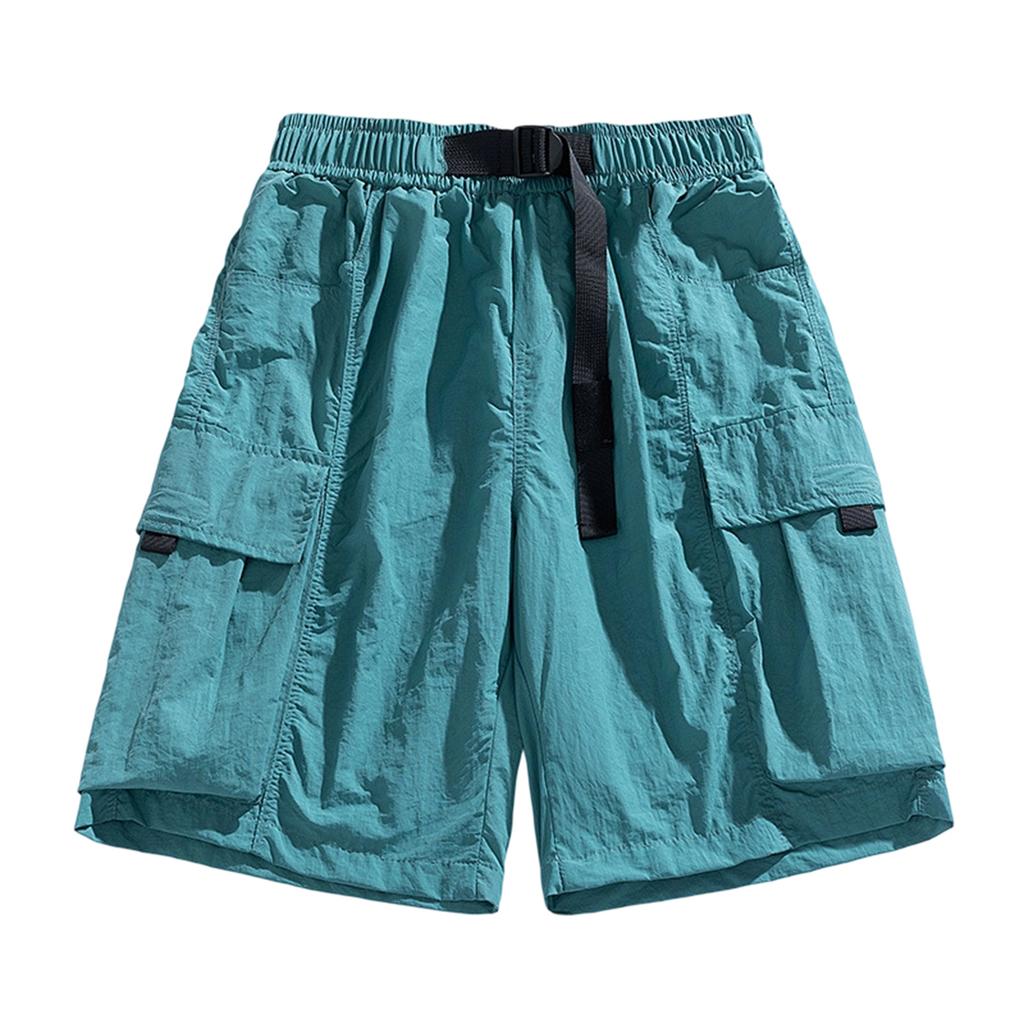 Herren Cargoshorts Entspannte Passform Mehrere Taschen Fünf-Punkt-Länge Elastischer Bund Outdoor Utility-Shorts