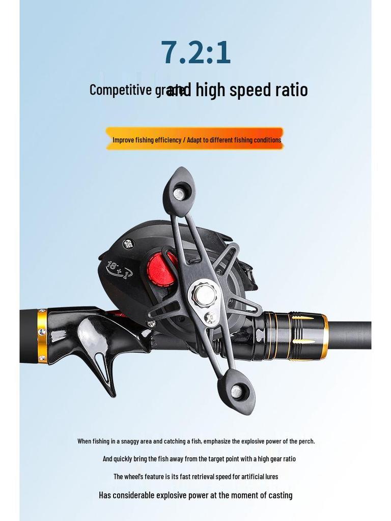 Telescopic Long Distance Casting Sea Fishing Rod Set with Guides & Baitcasting Reel
