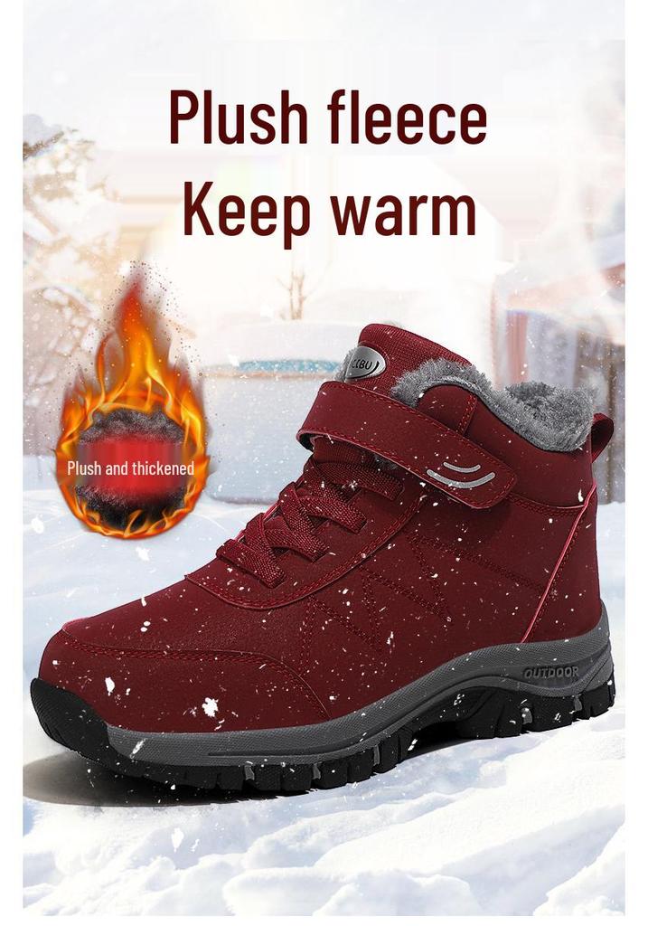 Women's High-Top Non-Slip Winter Walking Boots for Travel and Hiking