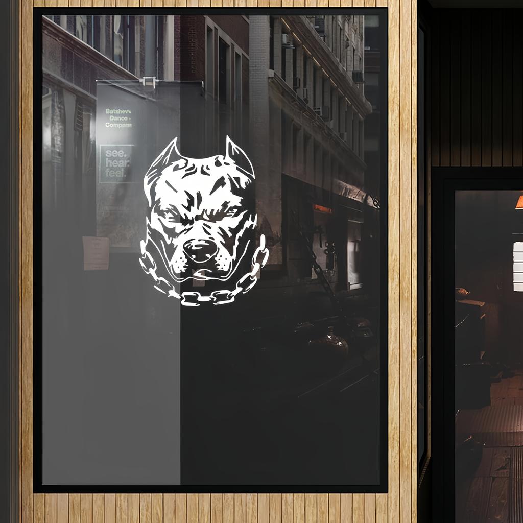 Simple Style Dog Head Car Stickers Show Strength and Courage, Fun Bumper Stickers, Car Decals, Vinyl Stickers for Cars, Trucks, Vans, Laptops