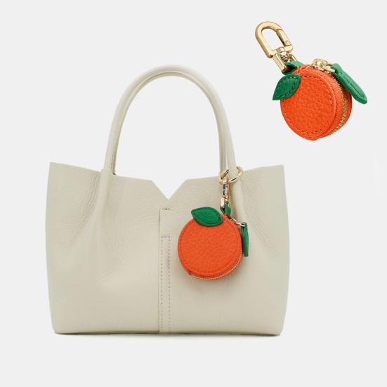 Fruit Keychain Purse Strawberry Coin Purse Keychain Pendant Zippered Mini Purse Retro Bag Charm for Backpack Handbag