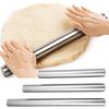 3Pieces 430Stainless Steel Hollow Pastry Rollers Corrosion Resistant Texture Perfect for Home and Professional Kitchens