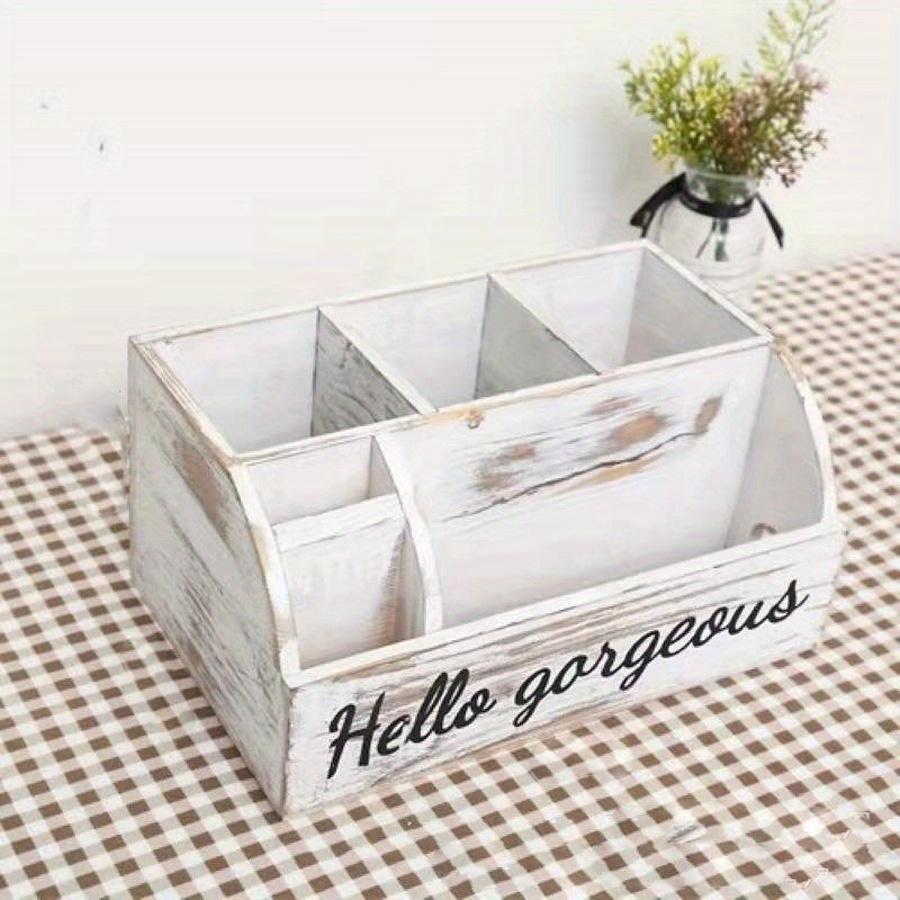 Distressed Rustic Wooden Office Desktop Organizer Shelf Tabletop Home Organizer Storage Drawers perfect Jewelry storage Display Box for Desk Vanity