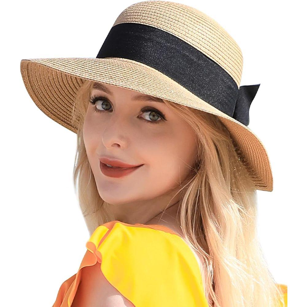 Packable Wide Brim Sun Hat with UPF 50+ UV Protection for Women - Ideal for Summer Beach Wear