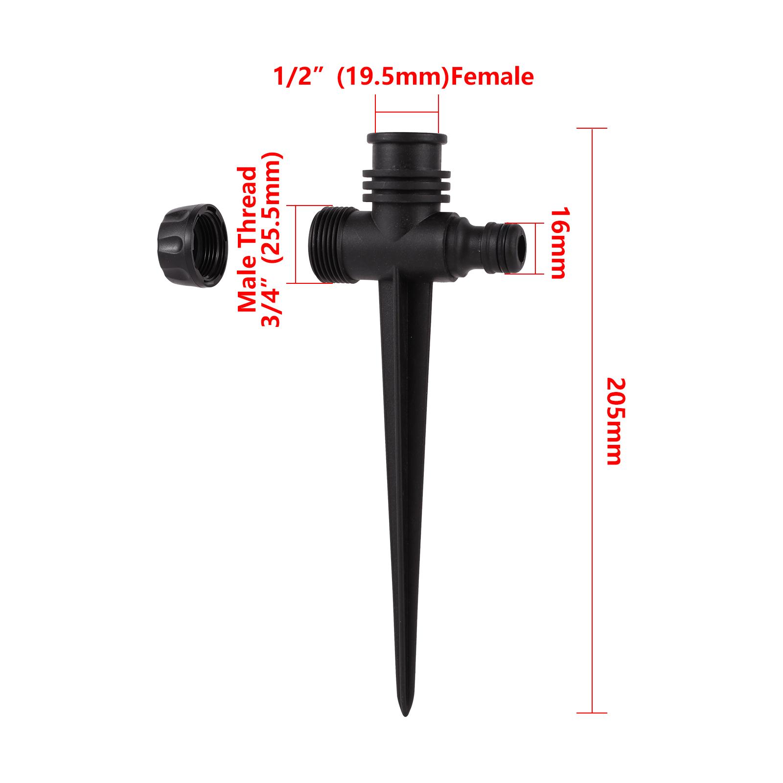 

360 Degree Rotating Jet Sprinklers Double Outlet Rocker Nozzles 1/2 Male thread Garden Agriculture Irrigation Sprinklers