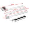 4pcs Set Stainless Steel Tableware Fork Spoon Knife and Bottle Opener For Camping Picnic