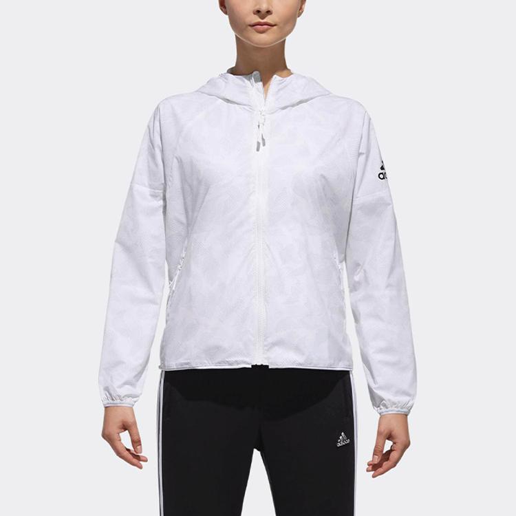 Adidas Running Hooded Woven Jacket Women Jacket White DM5256