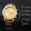 5PCs/Set Women Fashion Stainless Steel Watch Golden Color Quartz Watch With  Butterfly Bracelet Set