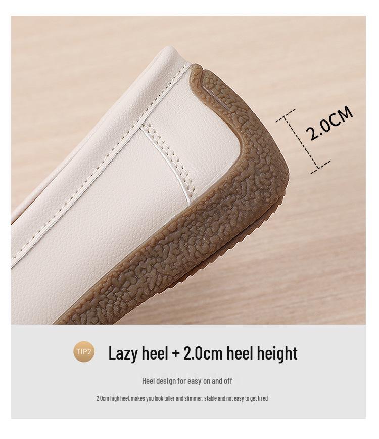 2024 Spring Women's Soft Sole Loafers: Comfortable, Flat, Casual Plus Size Bean Shoes