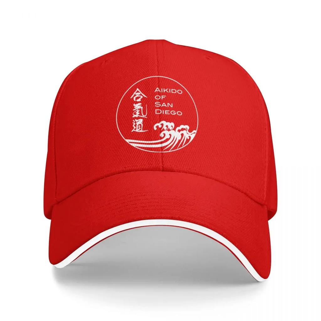 Aikido of San Diego - White Baseball Cap Custom Cap fashionable western Hat Luxury Woman Men's