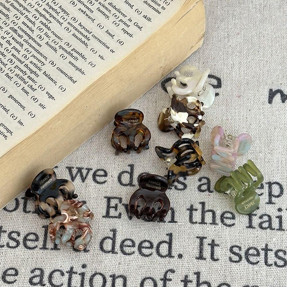 Small Hair Claws Shark Clip Geometry Shape Acetate Female Hair Accessories Korean Style Headwear Small Hair Clip Mini Hair Claw