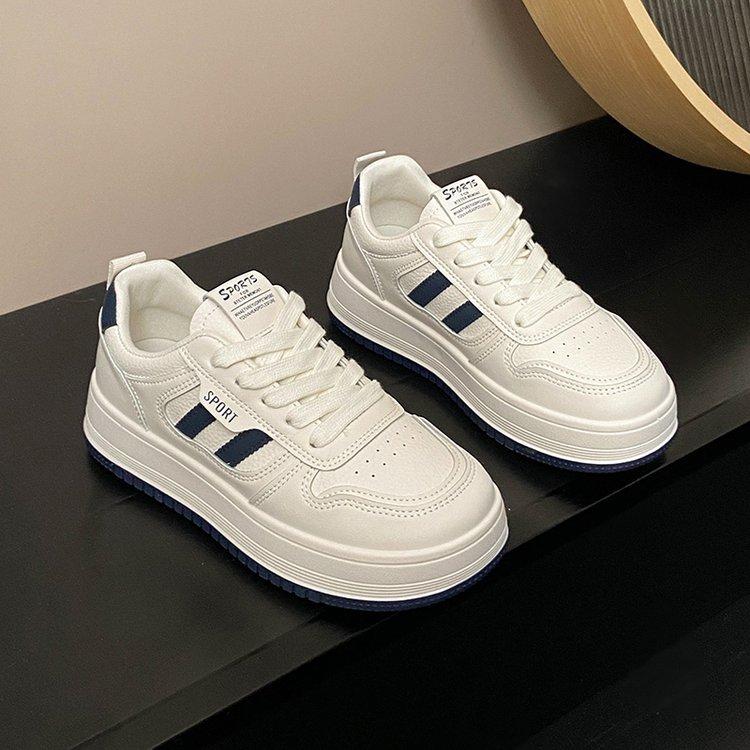 

Leather thick-soled heightening little white shoes women s shoes 2025 autumn new breathable casual sports shoes versatile board shoes women 35