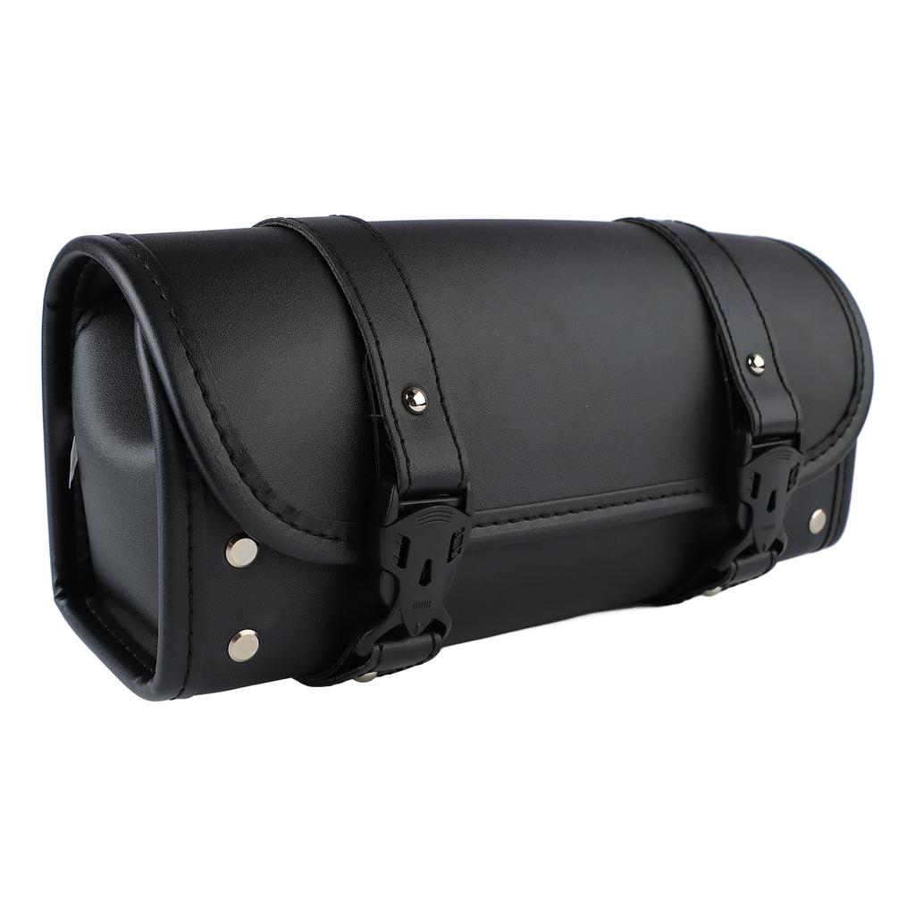 Motorbike Roll Saddlebags 2 Strap Buckle Closure Waterproof 2 Strap Buckle Closure Motorbike Tool Bag for Motorcycle