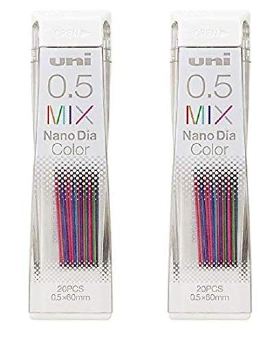 Набор 10 цветных стержней Mitsubishi Pencil Uni Nano Dia MIX 0,5 мм