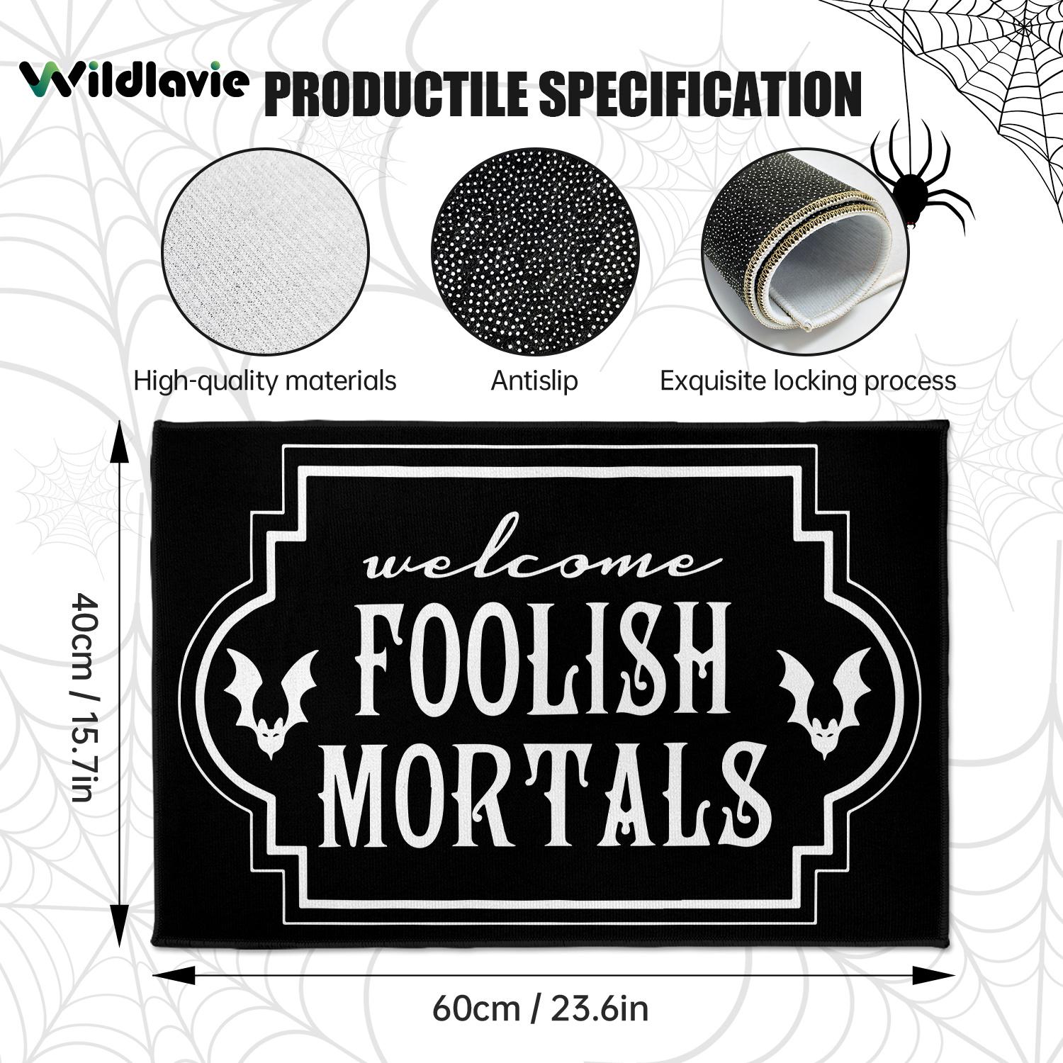 

1 Piece of Halloween Floor Mat, Terrifying Pumpkin Floor Mat, Anti Slip and Absorbent, Suitable for Halloween Decoration чорний
