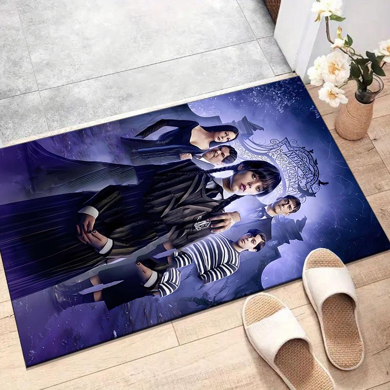 1pc Addams Family Wednesday4 Design Printed Area Rug Carpet for Bedroom Living Room Home Decor Rugs Mat Non Slip Mat Rug for Bedside