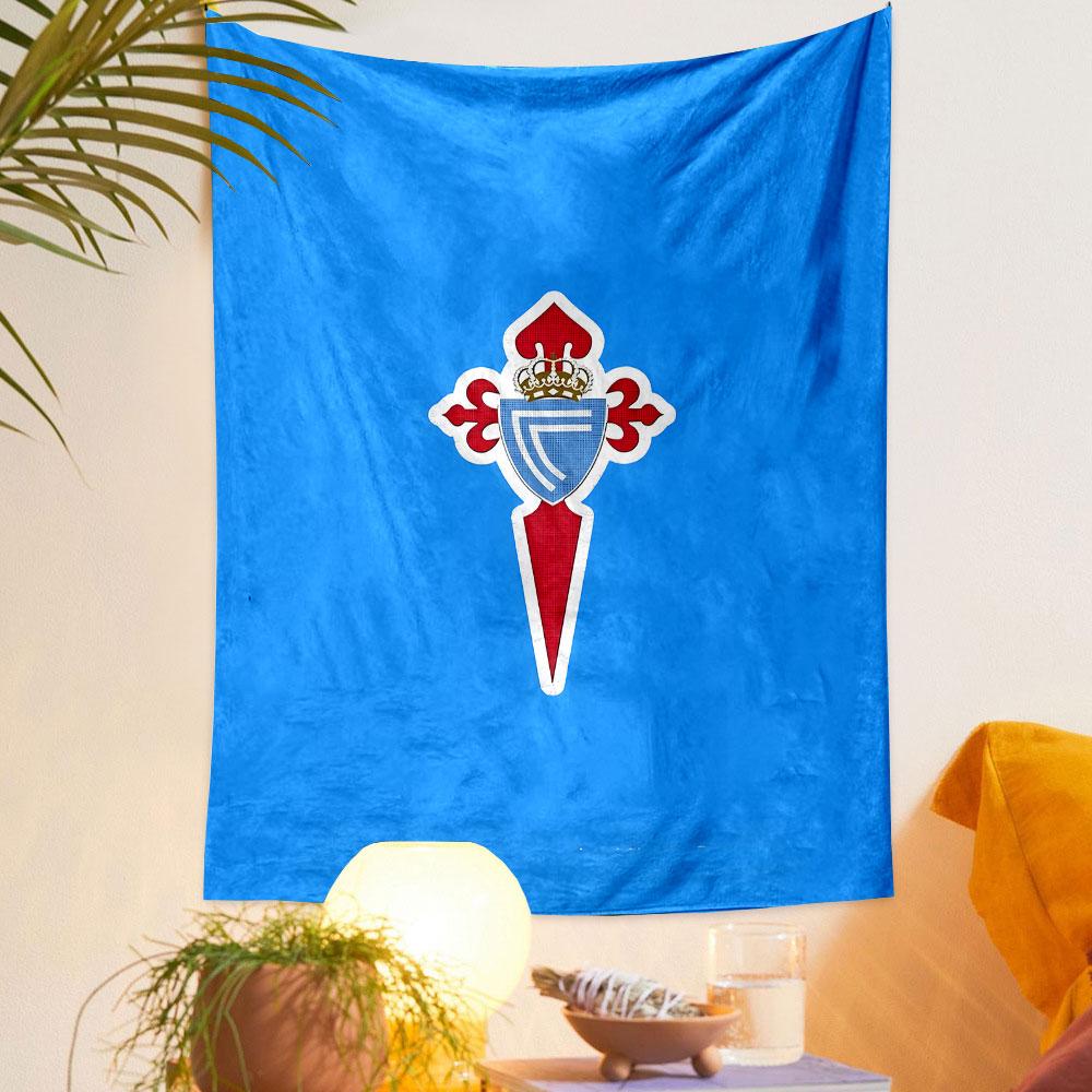 Blue Shield with Crown and Red Cross Patterned Tapestry Decorative Wall Hanging, Home Bedroom Living Room Decor