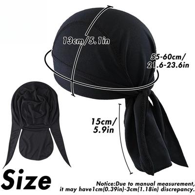 Pour Hommes Chapeau Pirate de Vélo Maille Respirante Bandana Pirate Casquette Absorbant la Sueur Cache-Tête Intérieur de Casque Casquette Crâne Pour