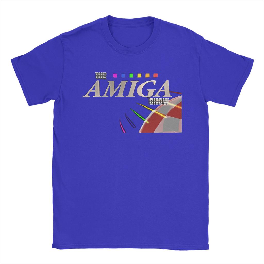 The Amiga Show Logo T-Shirt for Men Women Vintage 100% Cotton Tees Round Collar Short Sleeve T Shirt Printed Clothing