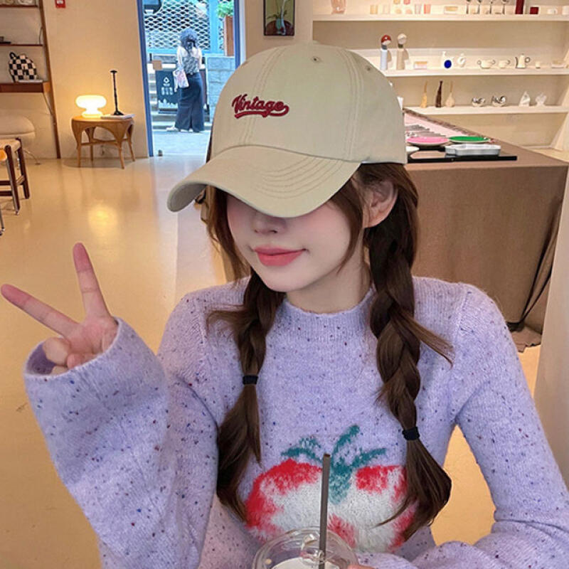 Vintage lettering cap, ball cap, unisex hat, soybean hat