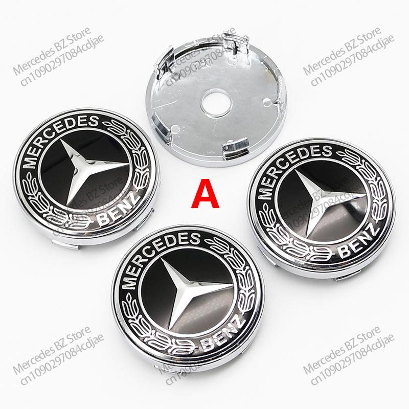 56mm 60mm 65mm 75mm Car Wheel Center Hub Cap Emblem Sticker For Mercedes Benz Mercedes Benz AMG Class W206 W205 W203 GLC CK1