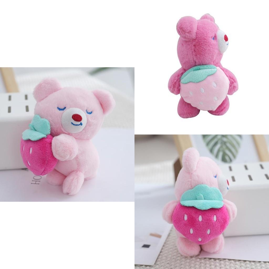 Adorable Pink Strawberry Bear Plush Toy Perfect Birthday Gift For Girls