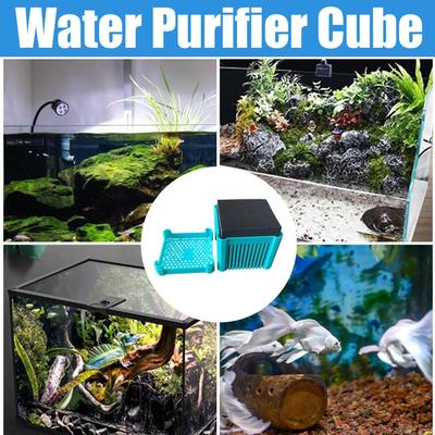 Water Trough Purifier Cube Fish Tank Water Purifier Cube Charcoal Deodorizer Filtration Aid For Freshwater Saltwater