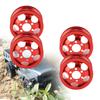 4Pcs RC Remote Control Car Wheel Hub with Short Adapter Parts Fit for WPL 1 16Red