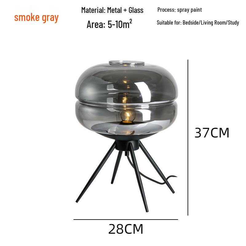 Nordic Modern Glass Table Lamp - Creative, Decorative Lighting for Living Room, Bedroom, or Bedside.