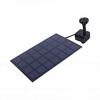 Solar Square Fountain Quiet Weather Proof 2W Solar Fountain Pump with Separate Solar Panel Extension Cord 5 Nozzles for