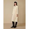 INMAN Women's Premium Alpaca Wool Silk Double-faced Long Coat