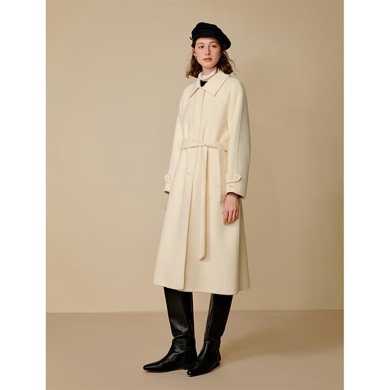 INMAN 2025 Women's Alpaca Silk Blend Double-Faced Wool Coat