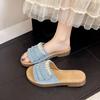 Fashion Retro Fashion Tassel Flat Slippers Women Summer Outside Wear Casual Flat Comfortable Slippers
