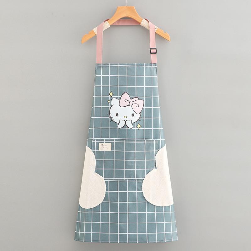 Apron Home Kitchen Waterproof Oil Resistant No Wash Sleeveless Pockets Large