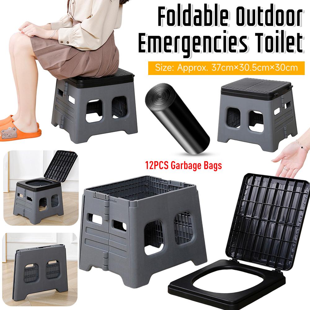 Portable Camping Toilet Seat Car Toilet Foldable Car Toilet Light Weight Folding Camp Toilet For Adults Kids Emergencies Use