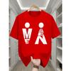European Sizes Boys T Shirt Casual Trendy Sports Daily Festival Wear WOMEN Graphic Print Black Kids Clothing for Boys