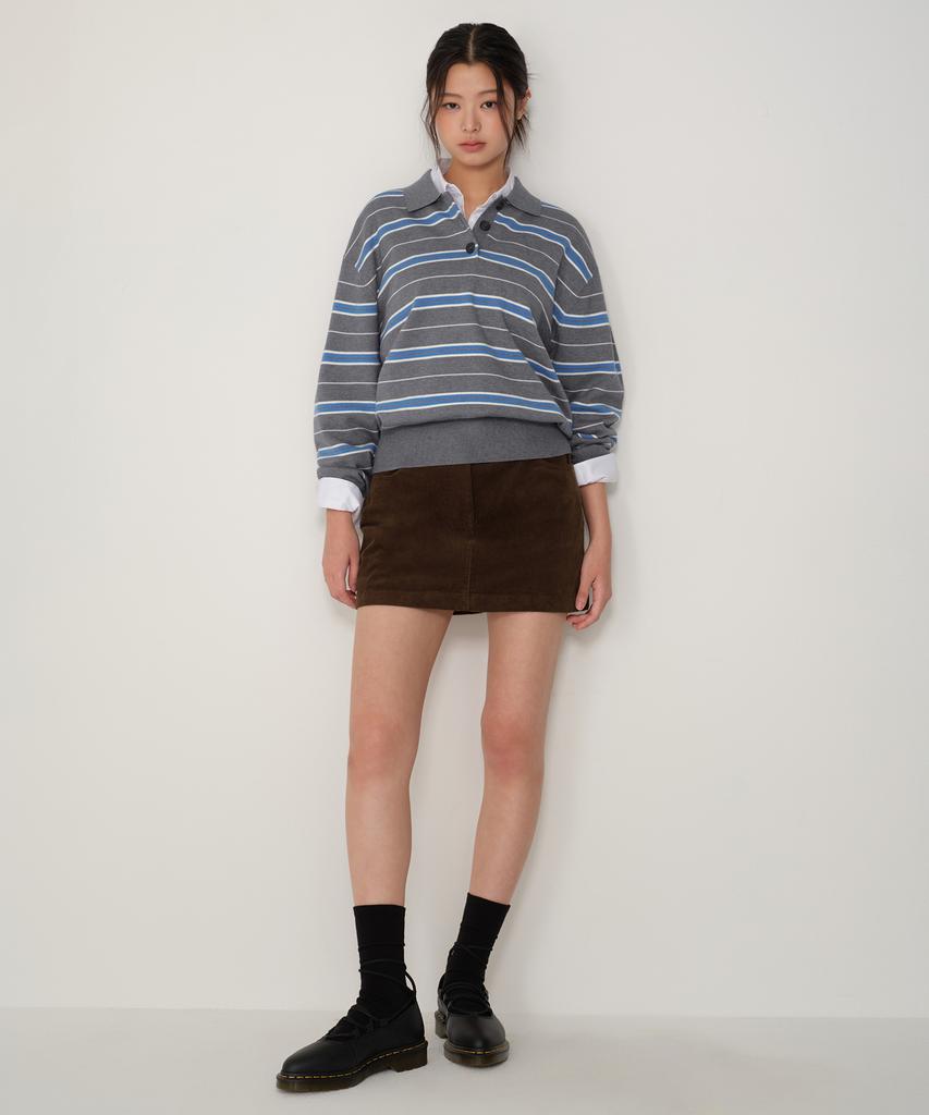 Musinsa Standard Woman 14W Corduroy Low-Rise Mini Scotts [Brown]