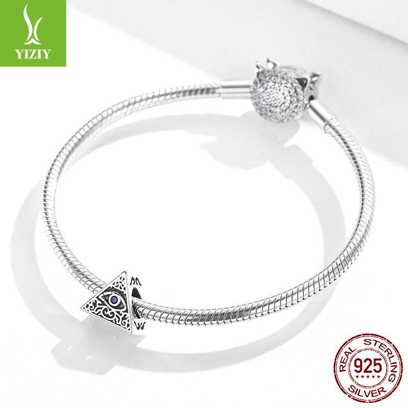 S925 Silver Beads 'New Devil Eye' DIY Bracelet Accessories - SCC1567