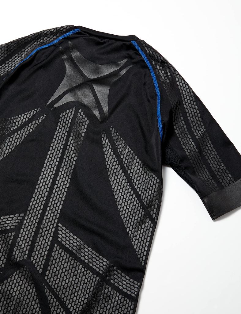 Mizuno Biogear BG7000T Training Short Sleeve K2MJ7A61 Men's Black/Blue Size S