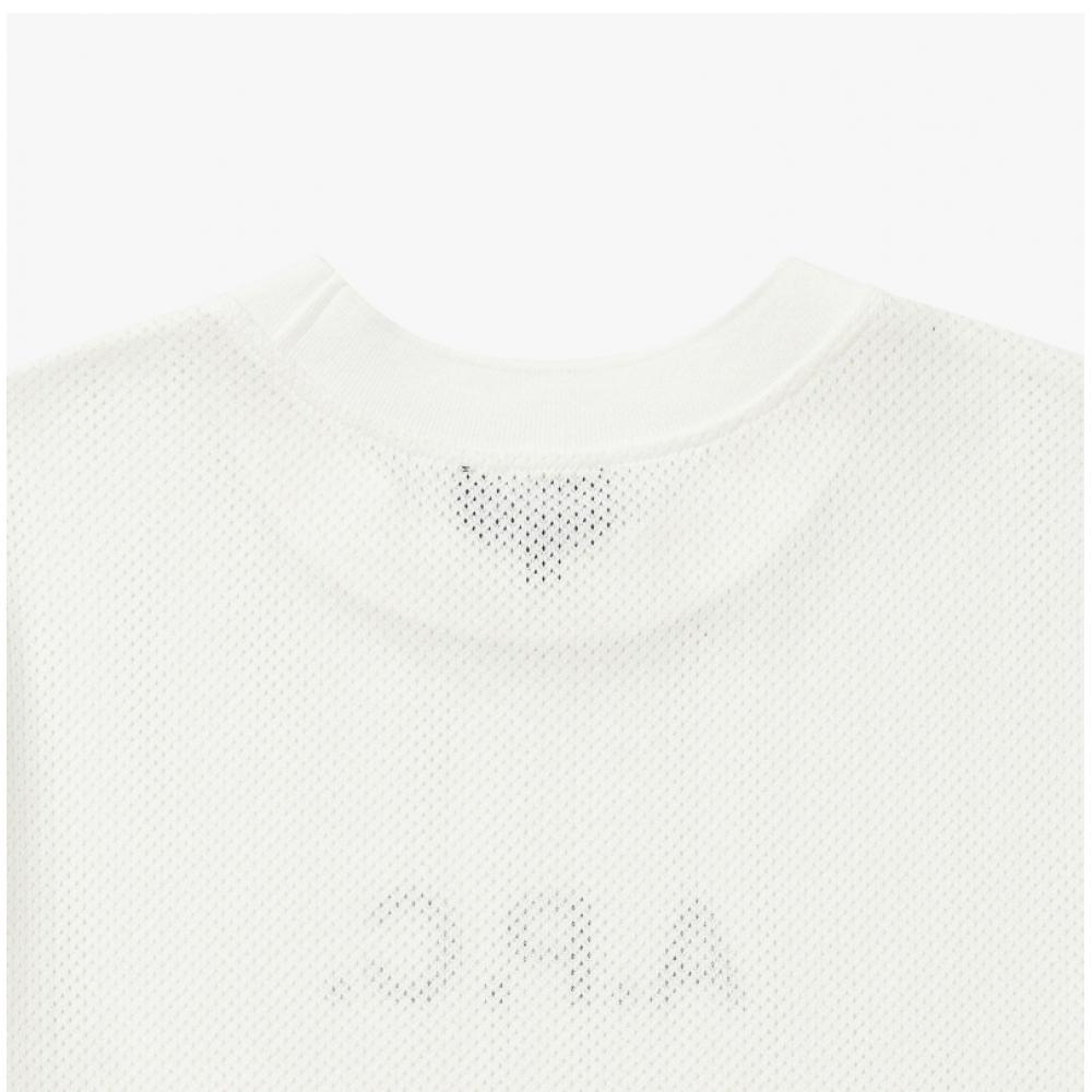 ApeSSe Cogaf F26179 Aad Ecru Mae Mae Pique MeSh Women S Short Sleeve Tee