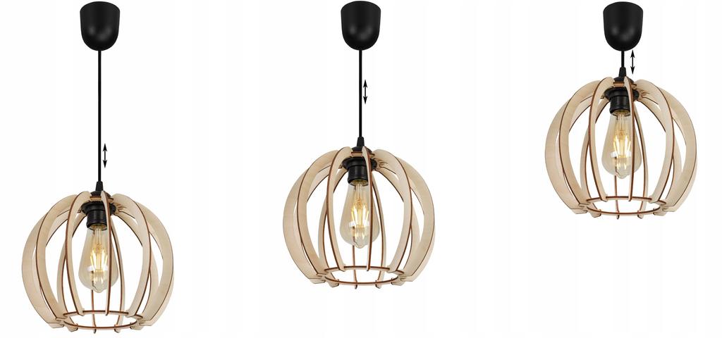 MODERN WOODEN LED CEILING HANGING LAMP